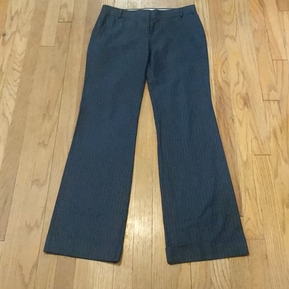 J. Crew Navy Pinstripe Low Fit Trouser Sz 4